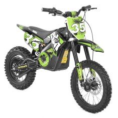 Motocicleta electrica pentru copii Kinderauto Motobike 35 1500W 48V roti 14 12, culoare verde