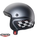Cumpara ieftin Casca open face pentru scuter - motocicleta (jet) Caberg model Freeride X Daytona O9 matt gun (titanium)/negru/alb mat (fibra de sticla) XL (61/62cm)