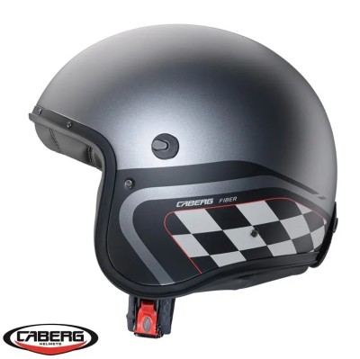 Casca open face pentru scuter - motocicleta (jet) Caberg model Freeride X Daytona O9 matt gun (titanium)/negru/alb mat (fibra de sticla) XL (61/62cm) foto