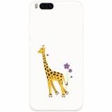 Husa silicon pentru Xiaomi Mi Note 3, Rollerskating Girafe Illustration