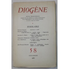 DIOGENE , REVUE TRIMESTRIELLE , No. 58 , 1967