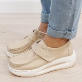 Cumpara ieftin Mocasini bej din piele naturala WKS01 M7