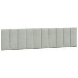 Cumpara ieftin Perna tablie de pat, Hanko, gri deschis, 200 cm, catifea