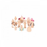 Set 10 figurine din lemn Lumea Basmelor