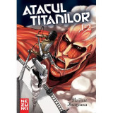 Atacul Titanilor Omnibus 1 (volumele 1+2) - Hajime Isayama