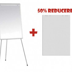 FLIPCHART MAGNETIC SMART 70x100 cm + HARTIE FLIPCHART 70x100 cm, 20 coli/top