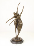 Dansatori-statueta moderna din bronz cu un soclu din marmura UP-54, Nuduri