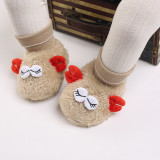 Cizmulite crem pentru bebelusi - Funny face (Marime Disponibila: 3-6 luni, Superbaby
