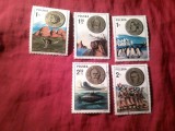 Serie mica Polonia 1973 Natura si Oameni Stiinta , 5 valori stampilate