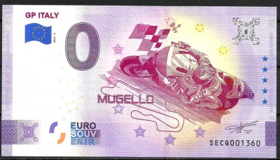 !!! RARR : 0 EURO SOUVENIR - ITALIA , MUGELLO , GP ITALY - 2021.8 - UNC foto