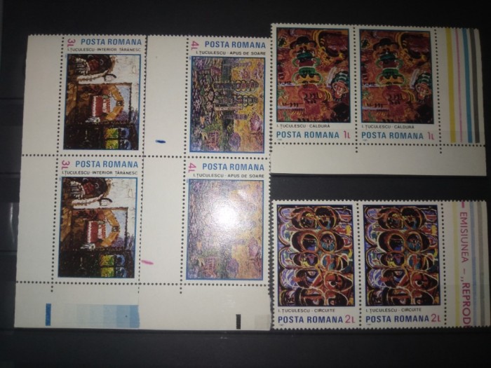 TIMBRE ROMANIA LP 1131 1985 REPRODUCERI DE ARTA ION TUCULESCU MNH PERECHI