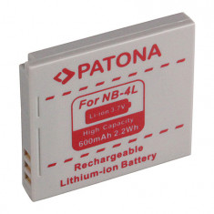 CANON NB-4L NB4L NB4L NB4L, Ixus 30,40,50,55,55,60,60,65,70,75,80 Baterie Li-Ion 600mAh / 3.7V / 2.2Wh - Patona