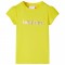 Tricou pentru copii cu m&acirc;neci lungi, galben aprins, 104 10650