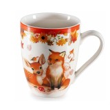 Cana Toamna portelan multicolor in cutie cadou &Oslash; 8 cm x 10,5 H, 300 ml