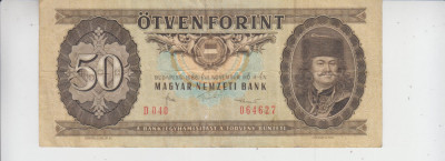 M1 - Bancnota foarte veche - Ungaria - 50 forint - 1986 foto