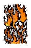 Cumpara ieftin Sticker decorativ Flacari, Portocaliu, 85 cm, 11812ST, Oem