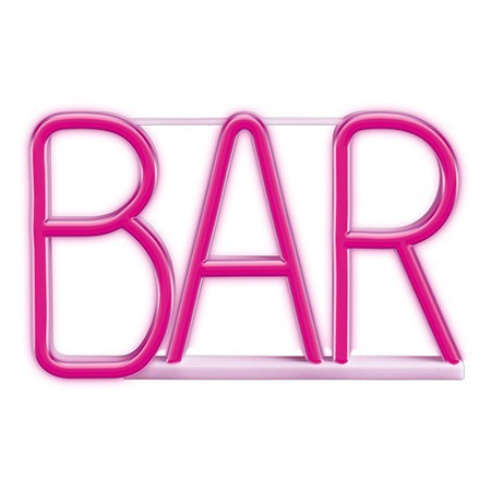 Reclama luminoasa neon led lumina roz model bar