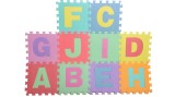 Covor Puzzle Spuma Copii, 10 Piese Litere, Multicolor, 29x29cm, Malplay, Abilitati Motrice, Atentie, Curiozitate, Asociere