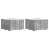 vidaXL Dulap de noapte suspendat 2 pcs Gri Beton 33 x 34,5 x 20 cm 898432