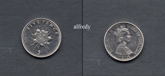 GIBRALTAR 2015 5 Pence