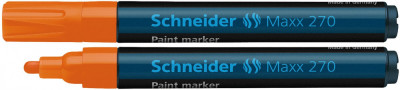 Marker Cu Vopsea Schneider Maxx 270, Varf Rotund 1-3mm - Orange foto