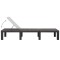Sezlong, antracit, plastic - 7