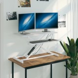 Stație de lucru reglabilă 90x40x(13-50) cm oțel lemn prelucrat