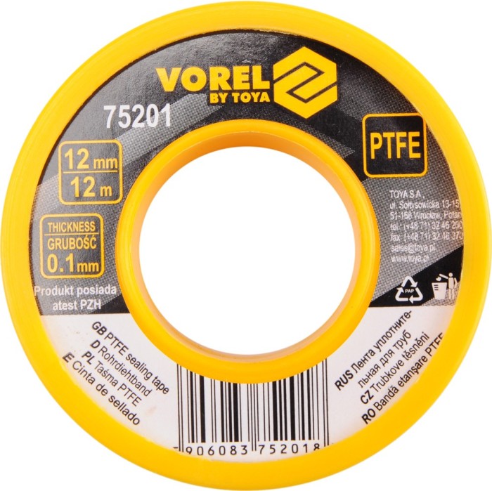 Banda PTFE 12 mm x 12 m VOREL