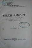 N. Georgean / STUDII JURIDICE - drept civil, penal, comercial, vol. 3, ed. 1930