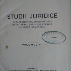 N. Georgean / STUDII JURIDICE - drept civil, penal, comercial, vol. 3, ed. 1930