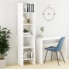 Gossi biblioteca, alb, 40x35x180 cm, lemn prelucrat