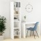 Gossi biblioteca, alb, 40x35x180 cm, lemn prelucrat