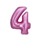 Balon folie sub forma de cifra, roz satinat, 76 cm-Tip Cifra 4