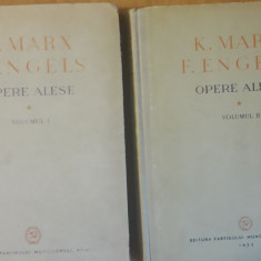 OPERE ALESE: 2 VOL - KARL MARX și FRIEDRICH ENGELS - EDITIA 1952