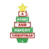 Decoratiune Luminoasa Craciun Merry Christmas, 23cm, Multicolor, LED, Baterii, Ornament Brad, Idei