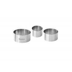 Set 3 forme inox pentru garnituri, 6-8-10 cm