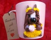 Cana Ceramica IKEA Miss Piggy Hand Made, 9cm, Decor Disney, Roz - Cana Bebe/Copil