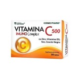 Vitamina C 500 Imuno Complex cu Zinc, Soc, Coacaz Negru si Vitamina D3 30 tablete