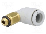 Racord push-in filet M5 unghi 90&deg; SMC 1&divide;10bar