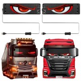 Cumpara ieftin Set 2x Panouri afisaj Matrix LED BZRSH, flexibil, display RGB, 595x120 mm, devil eyes, ochi camion, ceas, mesaje personalizate, control aplicatie si t