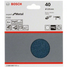 Set 5 Buc Disc Abraziv Bosch F550 125MM G40 2 608 608 Y12 foto