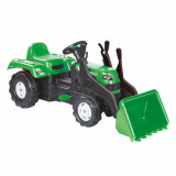 Cumpara ieftin Tractor &ndash; excavator cu pedale, Verde, 52x110x45 cm &ndash; Dolu