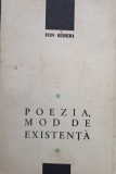 Poezia, mod de existenta