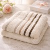 Prosop de baie crem bumbac 100% superabsorbant 70x140 cm moale pufos dungi colorate calitate superioasa
