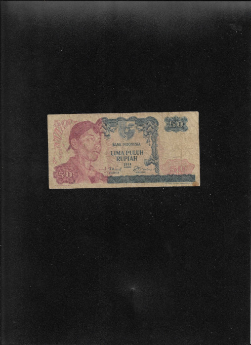 Rar! Indonezia 50 rupii rupiah 1968 seria052262