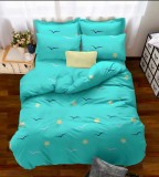 Cumpara ieftin Lenjerie de pat pentru o persoana cu husa elastic pat si fata perna dreptunghiulara, Ubud, bumbac mercerizat, multicolor