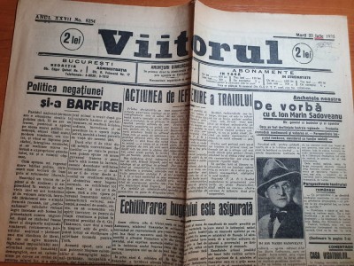 ziarul viitorul 23 iulie 1935-ziua reginei maria,carol al 2 la biserica costesti foto