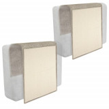 Set 2x Protectie impotriva zgarieturilor pentru Pisici, 60x45 cm, Sisal, Maro, 46354.24.02, Navaris