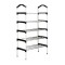 Raft incaltaminte, Home, Polipropilena/Fier, 5 rafturi, 58 x 26 x 102 cm, Negru/Argintiu