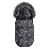 Sac de iarna Sensillo OLAF Fleece 100x45 cm Negru/Rozete